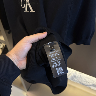 Calvin Klein Logo Appliquéd %100 Cotton Knitwear
