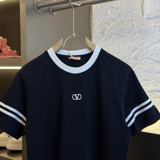 Valentino Garavani Logo Appliquéd %100 Cotton Tshirt