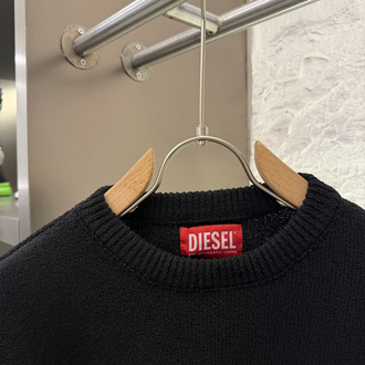 Diesel Premium %100 Pamuk Triko Kazak Siyah