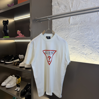 GUESS Logo Appliquéd %100 Cotton Tshirt