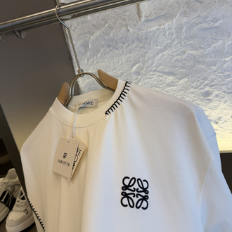 LOEWE Logo Appliquéd %100 Cotton Tshirt