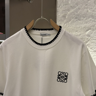 LOEWE Logo Appliquéd %100 Cotton Tshirt
