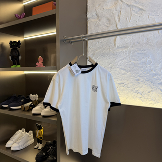 LOEWE Logo Appliquéd %100 Cotton Tshirt