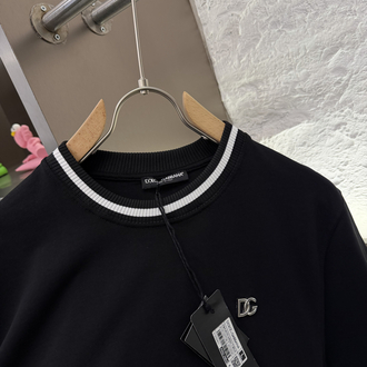 Dolce Gabbana Logo Appliquéd %100 Cotton Tshirt