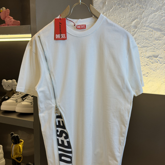 Diesel Logo Appliquéd %100 Cotton Tshirt