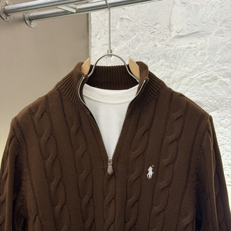 Ralph Lauren %100 Pamuk Örme Half Zip Triko