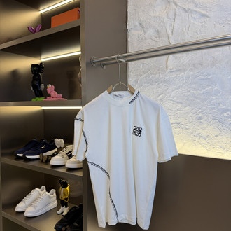 LOEWE Logo Appliquéd %100 Cotton Tshirt