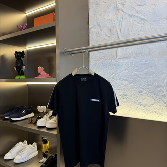 Emporio Armani Logo Appliquéd %100 Cotton Tshirt