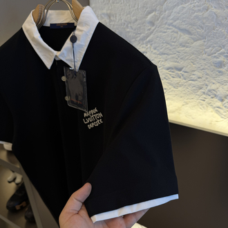 Louis Vuitton Logo Appliquéd %100 Cotton Polo Tshirt