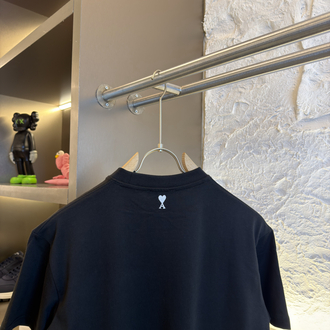 Ami Paris Logo Appliquéd %100 Cotton Tshirt