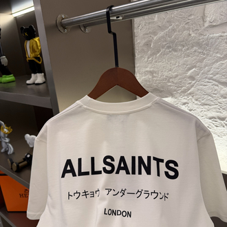 All Saints Logo Appliquéd %100 Cotton Tshirt