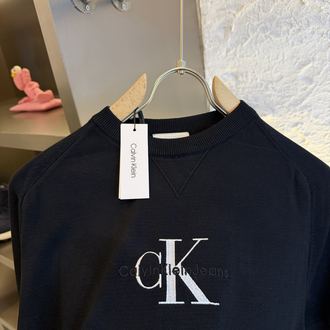 Calvin Klein Logo Appliquéd %100 Cotton Knitwear
