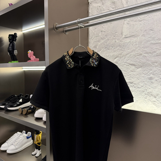 AMIRI Logo Appliquéd %100 Cotton Polo Tshirt