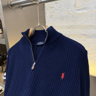 Ralph Lauren İthal Full Zip Örme Triko Hırka (Lacivert)