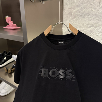 BOSS Logo Appliquéd %100 Cotton Tshirt