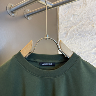 Jacquemus Logo Appliquéd %100 Cotton Tshirt Haki