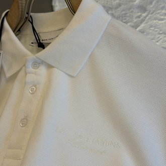 Les Benjamins Logo Appliquéd %100 Cotton Polo Tshirt