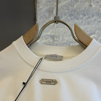Christian Dior Logo Appliquéd %100 Cotton Tshirt