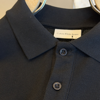 Calvin Klein Logo Appliquéd %100 Cotton Polo Tshirt