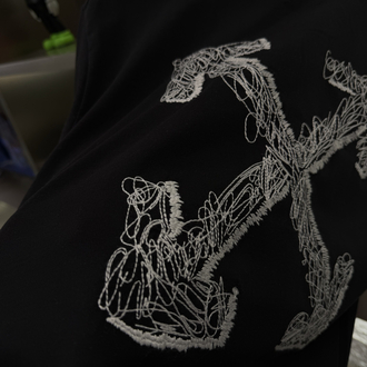 Off White Logo Appliquéd %100 Cotton Tshirt
