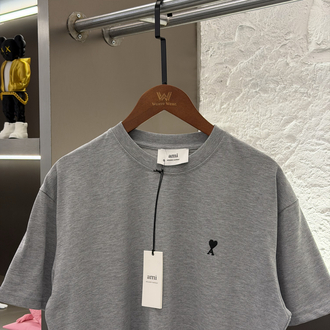 Ami Paris Logo Appliquéd %100 Cotton Tshirt