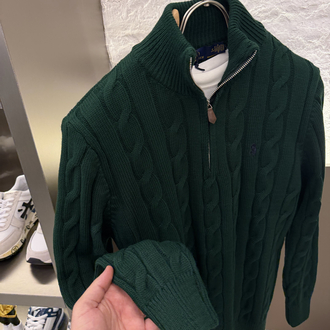 Ralph Lauren %100 Pamuk Örme Half Zip Triko