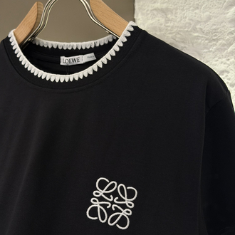 LOEWE Logo Appliquéd %100 Cotton Tshirt