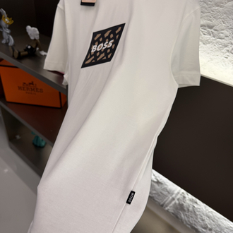 BOSS Logo Appliquéd %100 Cotton Tshirt