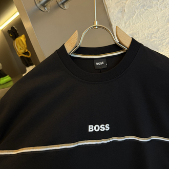 BOSS Logo Appliquéd %100 Cotton Tshirt