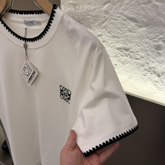 LOEWE Logo Appliquéd %100 Cotton Tshirt