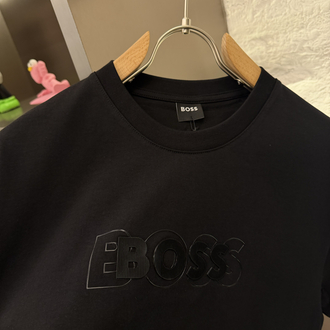 BOSS Logo Appliquéd %100 Cotton Tshirt