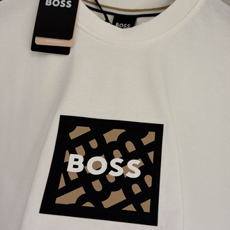 BOSS Logo Appliquéd %100 Cotton Tshirt