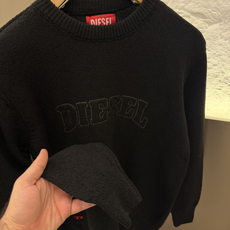 Diesel Premium %100 Pamuk Triko Kazak Siyah