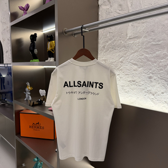 All Saints Logo Appliquéd %100 Cotton Tshirt