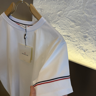 Moncler Logo Appliquéd %100 Cotton Tshirt