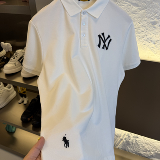 Ralph Lauren NY Logo Appliquéd %100 Cotton Polo Tshirt