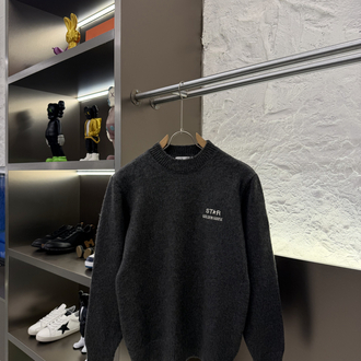 Golden Goose Premium %100 Pamuk Triko Kazak Antrasit