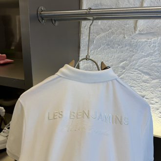 Les Benjamins Logo Appliquéd %100 Cotton Polo Tshirt