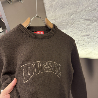 Diesel Premium %100 Pamuk Triko Kazak Kahve