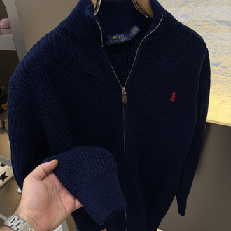 Ralph Lauren İthal Full Zip Örme Triko Hırka (Lacivert)