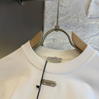 Christian Dior Logo Appliquéd %100 Cotton Tshirt