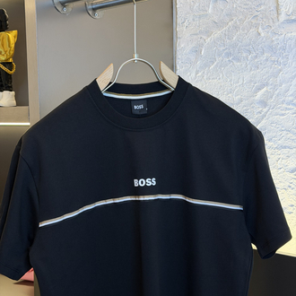 BOSS Logo Appliquéd %100 Cotton Tshirt