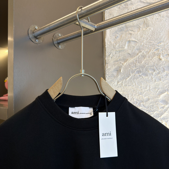Ami Paris Logo Appliquéd %100 Cotton Tshirt