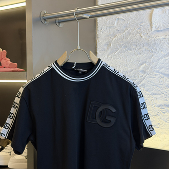 Dolce Gabbana Logo Appliquéd %100 Cotton Tshirt
