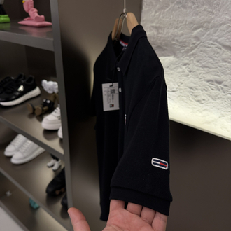 Tommy H. Logo Appliquéd %100 Cotton Polo Tshirt