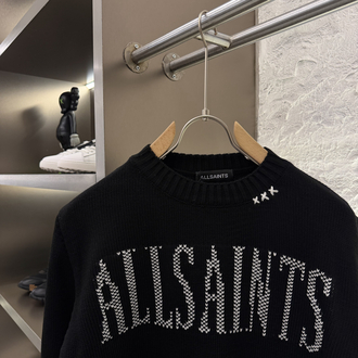 Allsaints %100 Pamuk Cashmere Triko Kazak (Siyah)