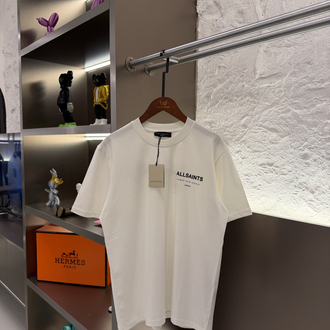 All Saints Logo Appliquéd %100 Cotton Tshirt