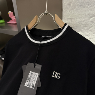 Dolce Gabbana Logo Appliquéd %100 Cotton Tshirt