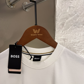 BOSS Logo Appliquéd %100 Cotton Tshirt