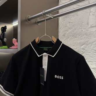 BOSS Logo Appliquéd %100 Cotton Polo Tshirt